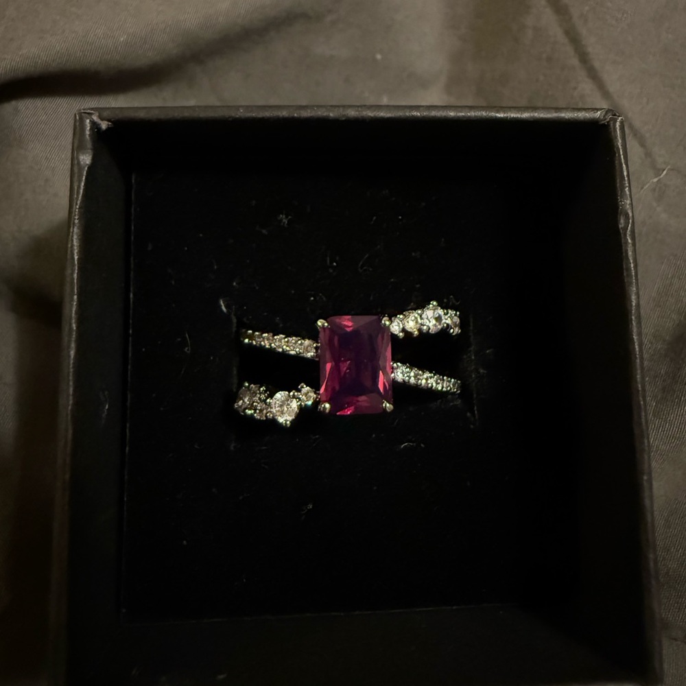 Bomb Party Belong To Me Ruby CZ on Hematite NEW size 9